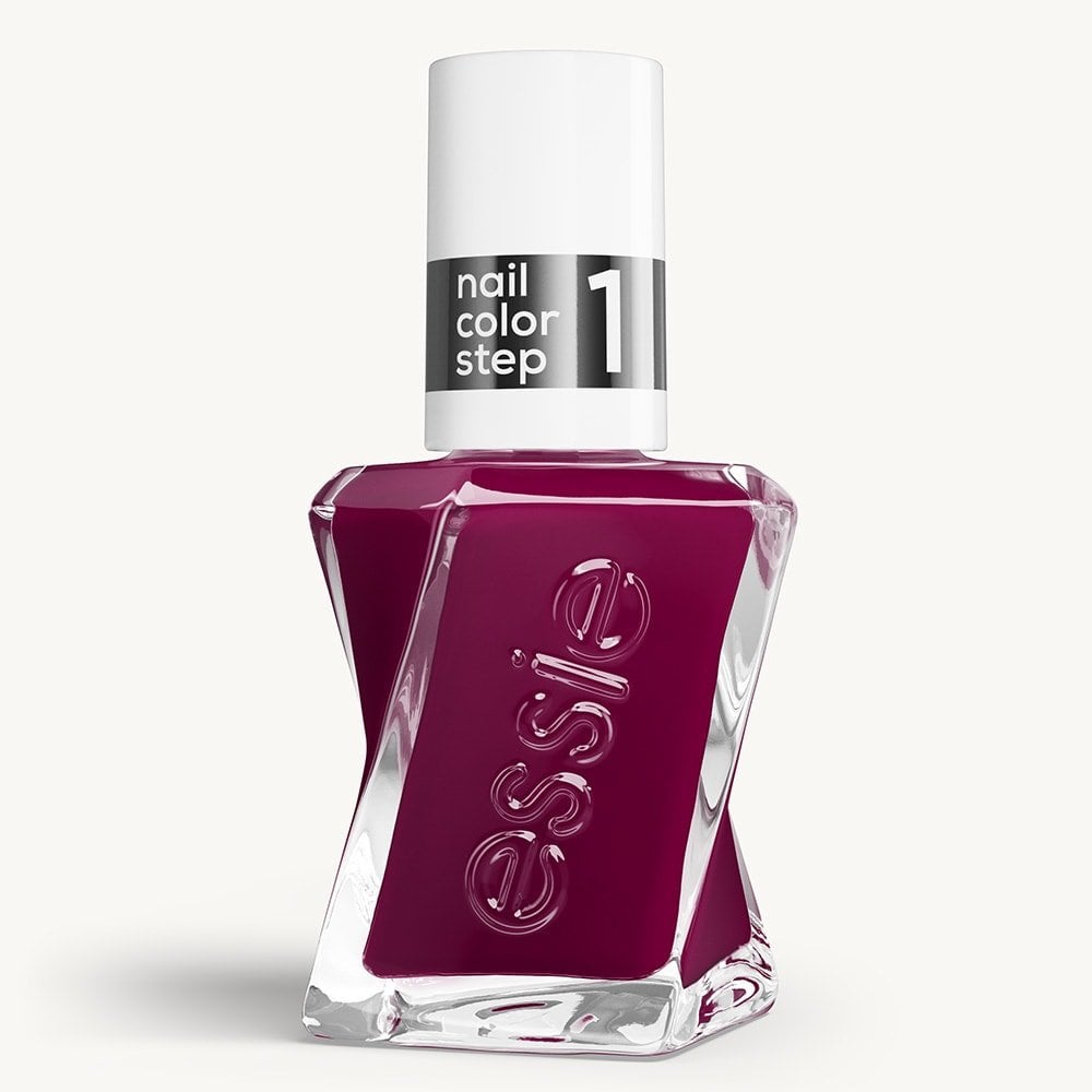 Sleek bottle of Gel by essie longwear nail polish in shade 'Paisley The Way' against a clean white background.