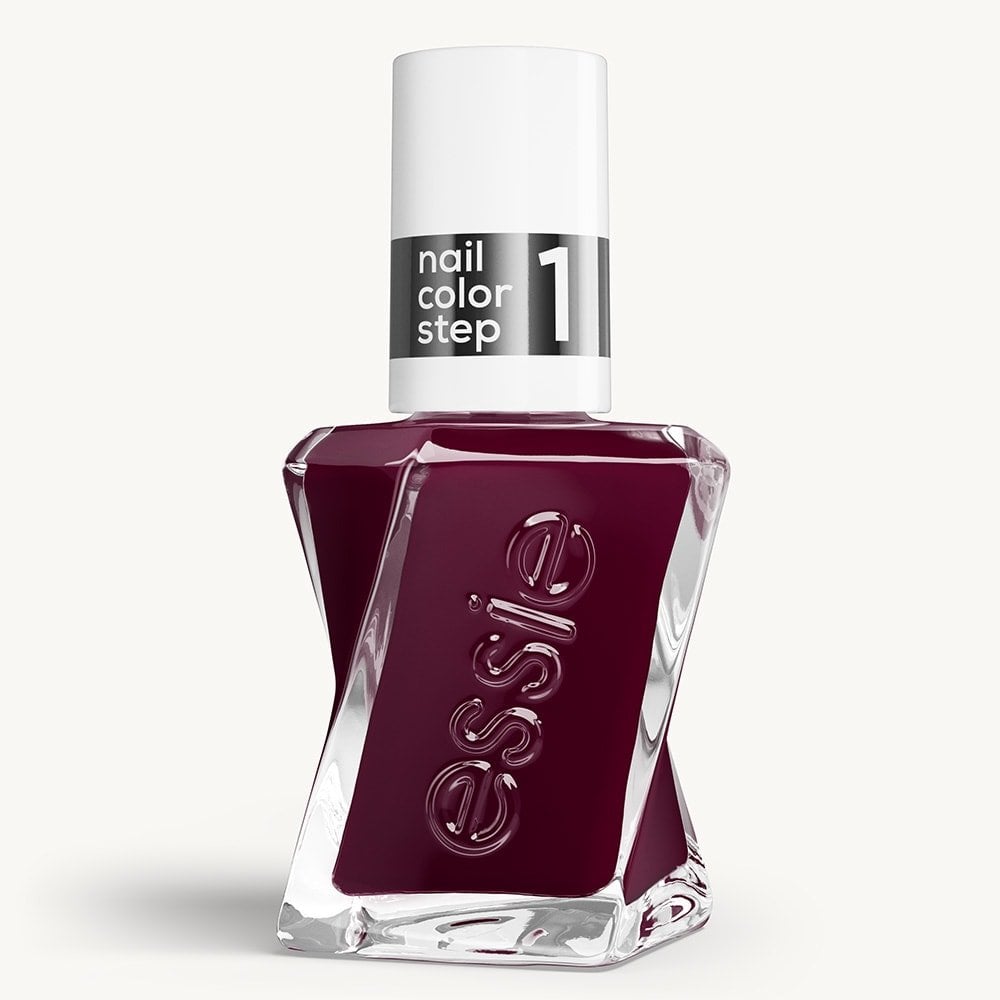 Sleek bottle of Gel by essie longwear nail polish in shade 'Tailored by Twilight' against a clean white background.