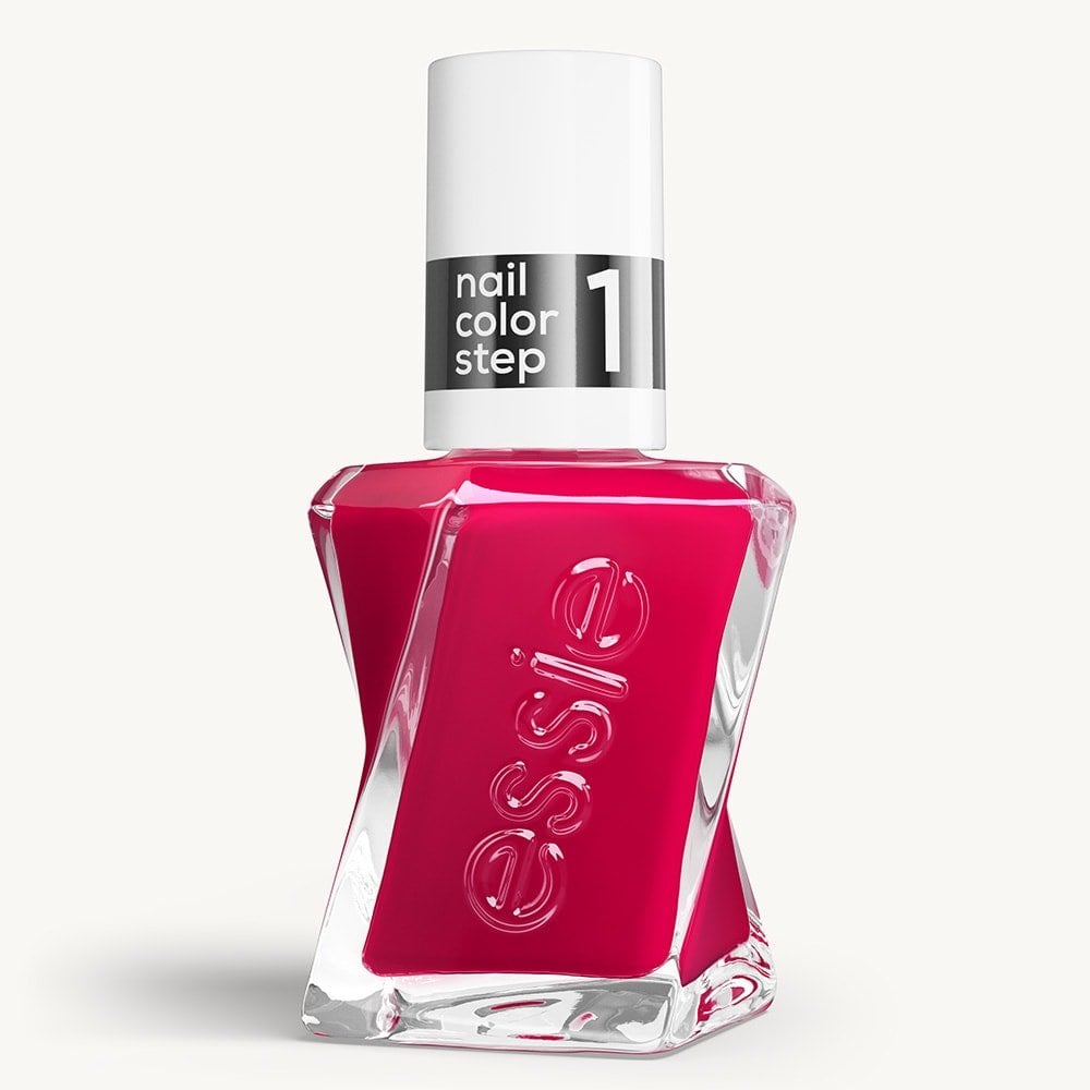 Sleek bottle of Gel by essie longwear nail polish in shade 'Chevron Trend' against a clean white background.