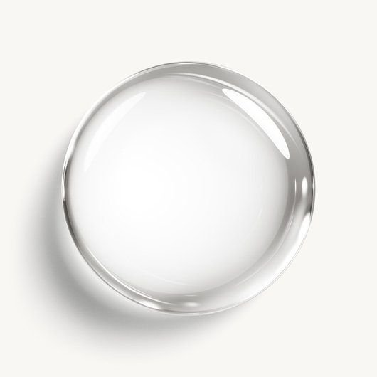 Glossy, high-shine drop of essie 'stay longer' topcoat against a clean white background.