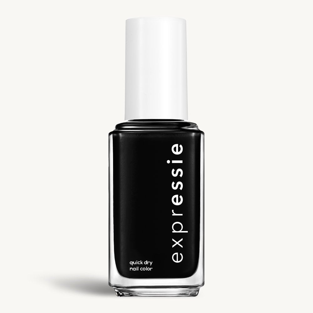 Sleek bottle of Essie Expressie quick-dry nail polish in 'Now or Never' against a clean white background.