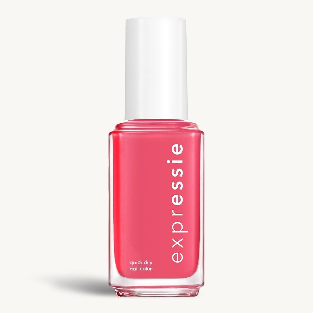 Sleek bottle of Essie Expressie quick-dry nail polish in 'Crave the Chaos' against a clean white background.