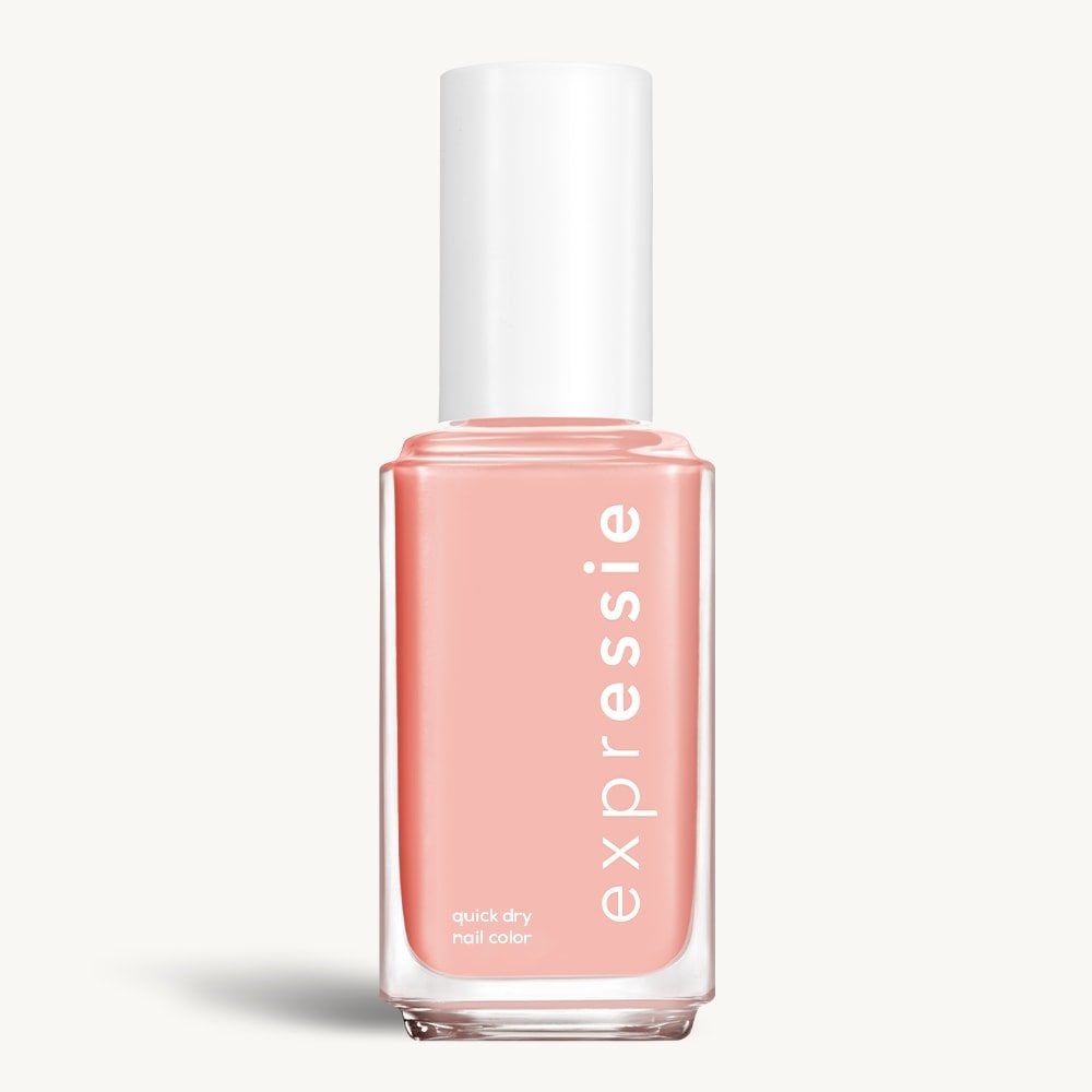 Sleek bottle of Essie Expressie quick-dry nail polish in 'Crop Top Roll' against a clean white background.