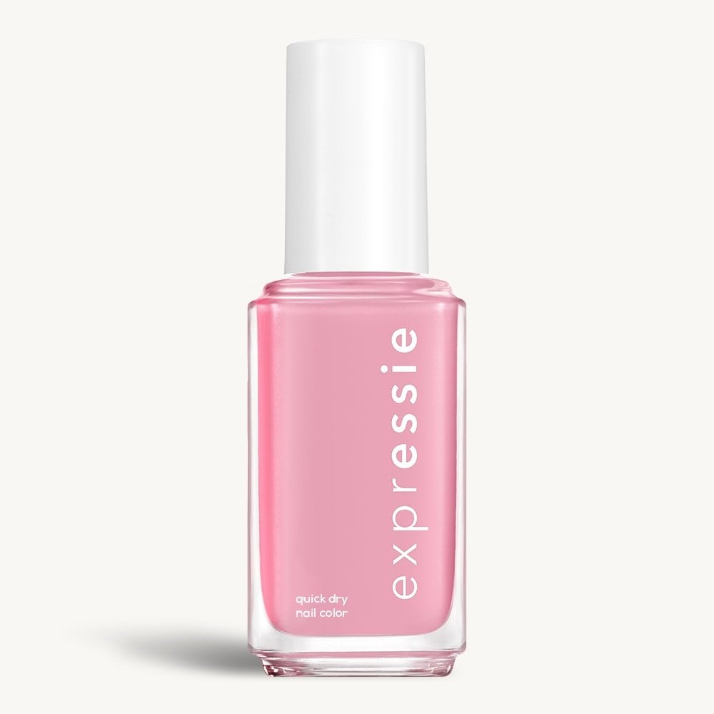 Sleek bottle of Essie Expressie quick-dry nail polish in 'In the Time Zone' against a clean white background.