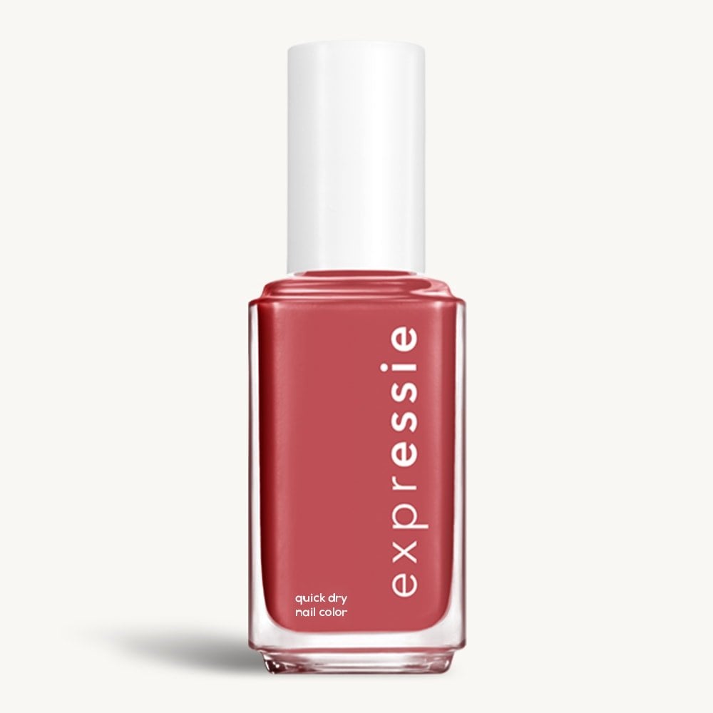 Sleek bottle of Essie Expressie quick-dry nail polish in 'Party Mix Match' against a clean white background.