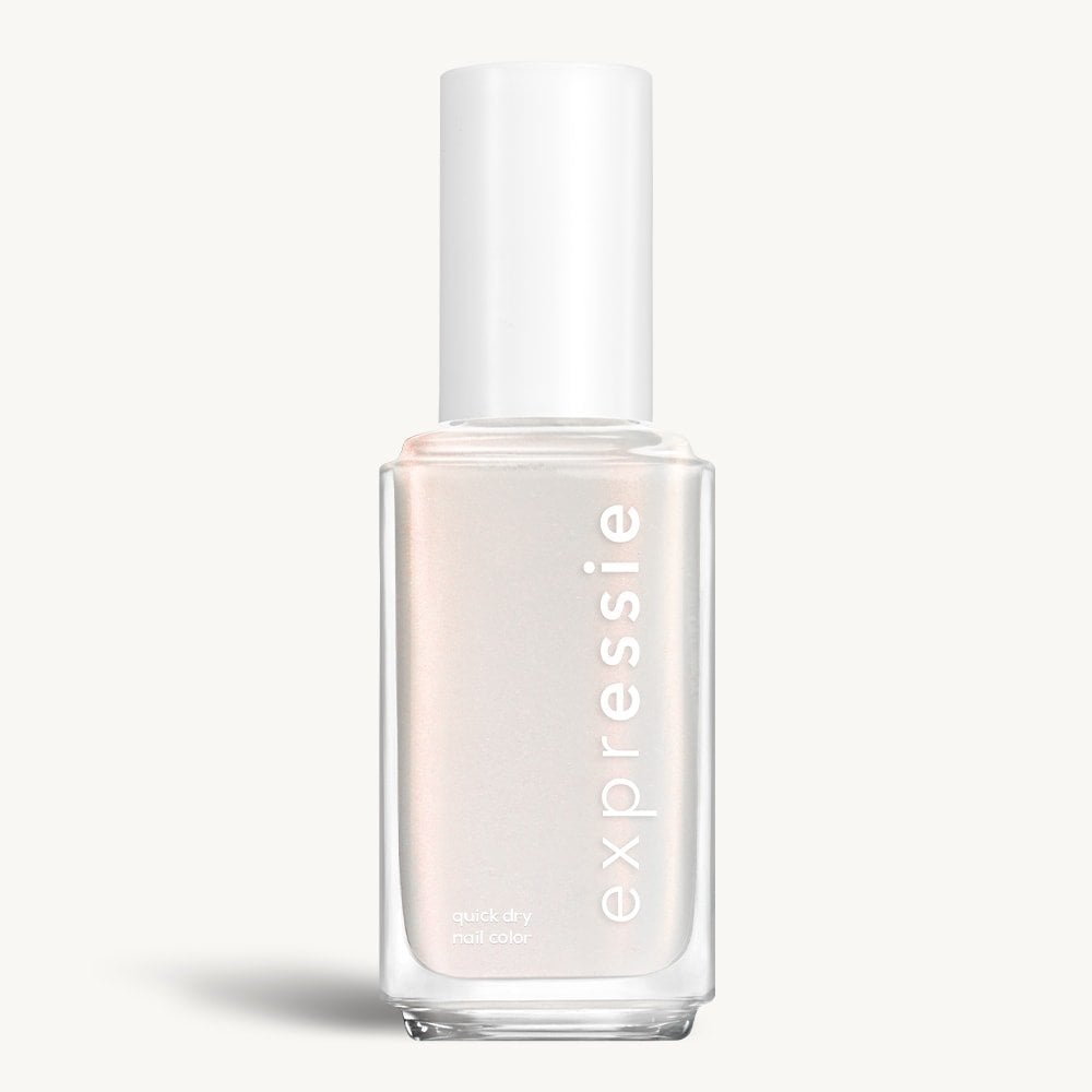 Sleek bottle of Essie Expressie quick-dry nail polish in 'Pass the Fit Check' against a clean white background.