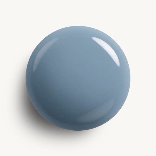 Glossy, high-shine drop of essie Expressie quick-dry nail polish in shade 'air dry' against a clean white background.