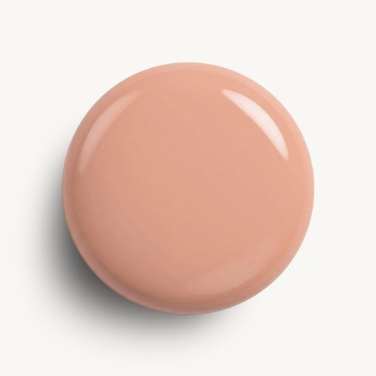 Glossy, high-shine drop of essie Expressie quick-dry nail polish in shade 'buns up' against a clean white background.