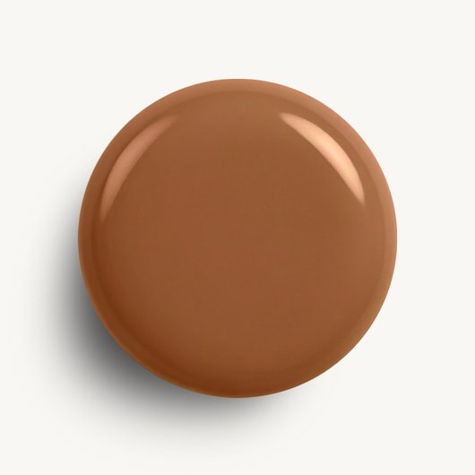 Glossy, high-shine drop of essie Expressie quick-dry nail polish in shade 'cold brew crew' against a clean white background.