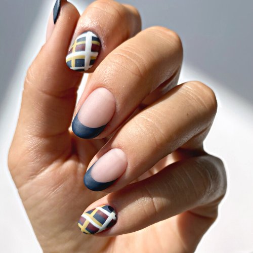 Back to School Nails | White Ombre Wave French Tips Almond Press On Na –  3rdpartypeople