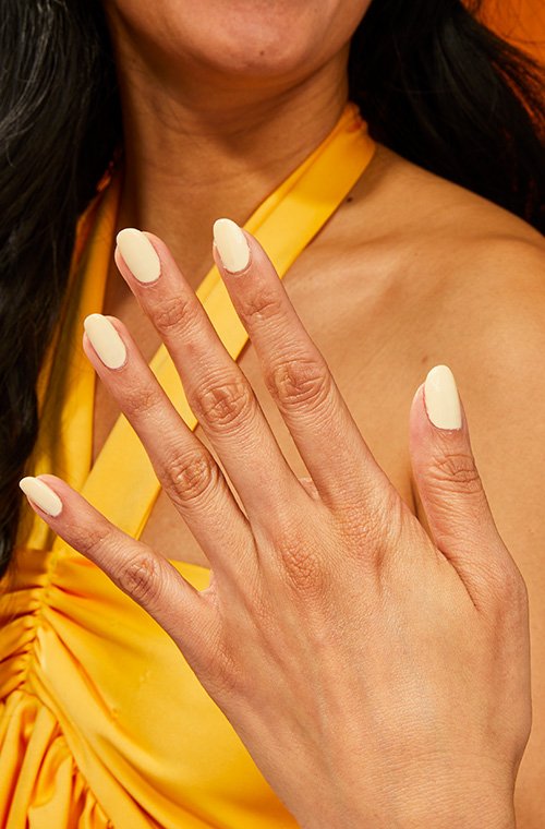 Nail color for mustard dress discount