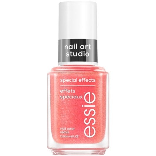 embossed bottle of essie nail polish in the shade fiercely faceted against a white background
