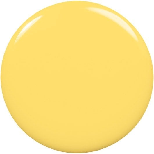 swatch of essie yellow nail polish in shade rev it up