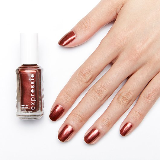 即納！最大半額！ misfit essie - polish nail bronze shimmering - in right ネイルカラー・マニキュア