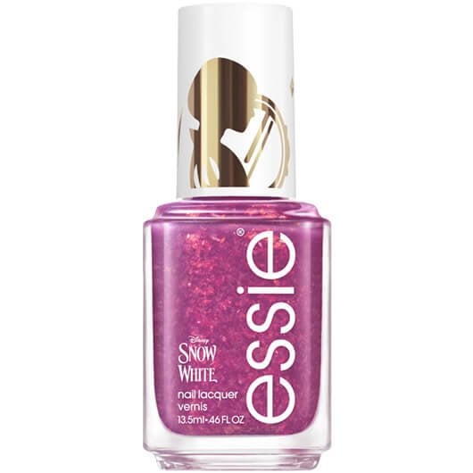 White background with a bottle of sheer purple jelly fiercest of them all essie nail polish