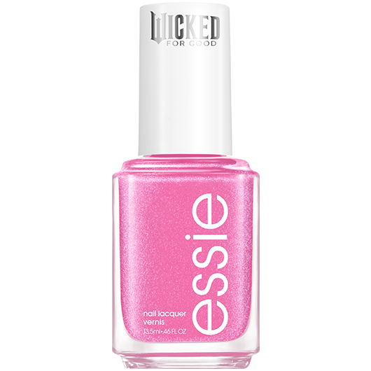 essie bubble of brilliance hot pink nail polish bottle on a white backdrop