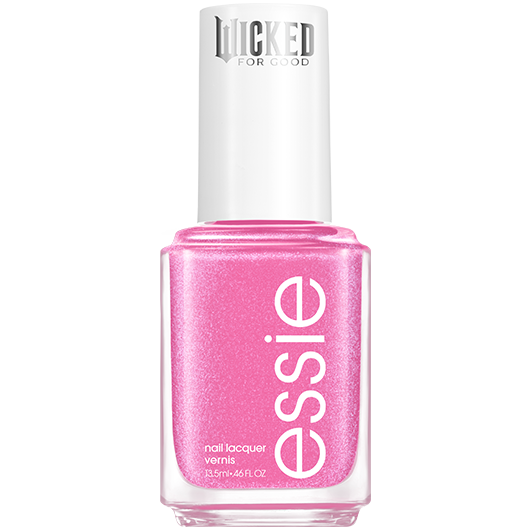 essie bubble of brilliance hot pink nail polish bottle on a white backdrop