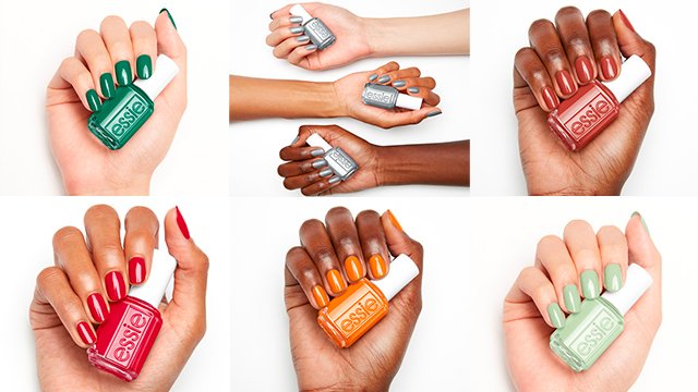 different hands with a range of skintones showing on-hand-trial of the 6 new mystical mist nail polish collection shades  