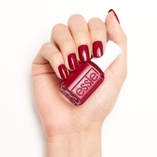 stockings spicy dark red nail polish & nail color essie