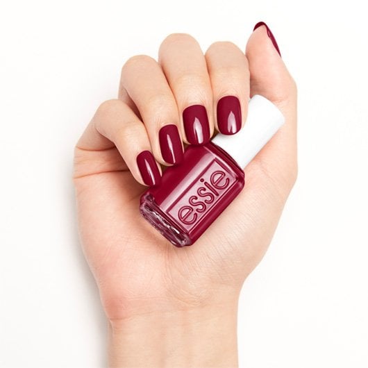 nailed it! a deep burgundy red nail polish essie